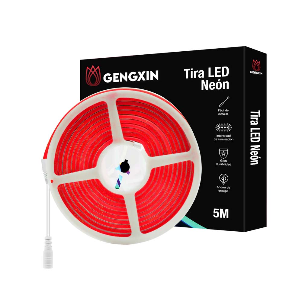 TIRA SUPER(NEON FLEX) CORTE DE 2.5CM ALTO 12MM ANCHO 6MM ROJO