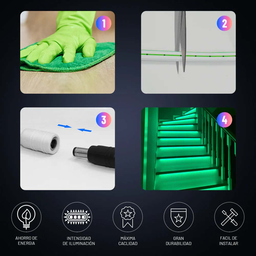 TIRA SUPER(NEON FLEX) CORTE DE 2.5CM ALTO 12MM ANCHO 6MM AZUL HIELO