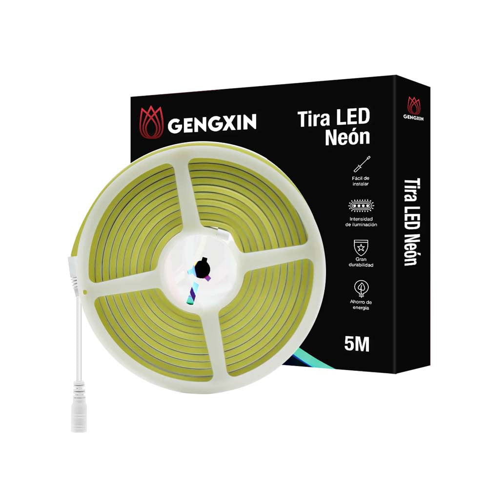TIRA SUPER(NEON FLEX) CORTE DE 2.5CM ALTO 12MM ANCHO 6MM AMARILLA DORADO GENG XIN
