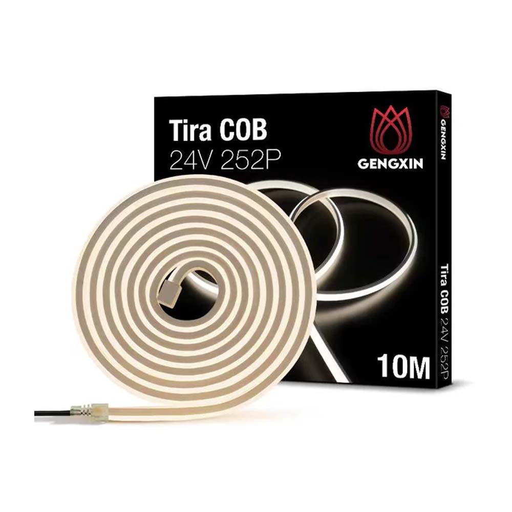 TIRA SUPER 24V LED COB 252P 10MTS ROJO