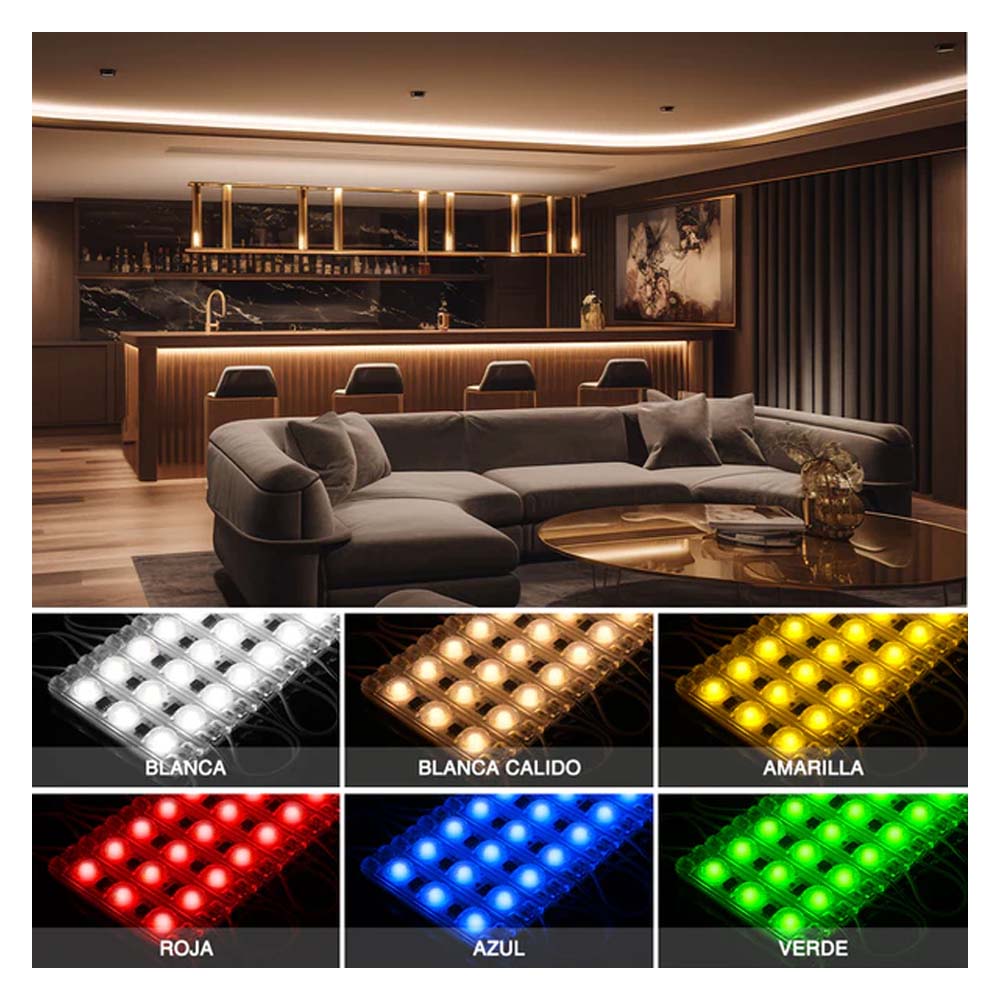 MODULO LED 5 2W 110V 20PZS AZUL