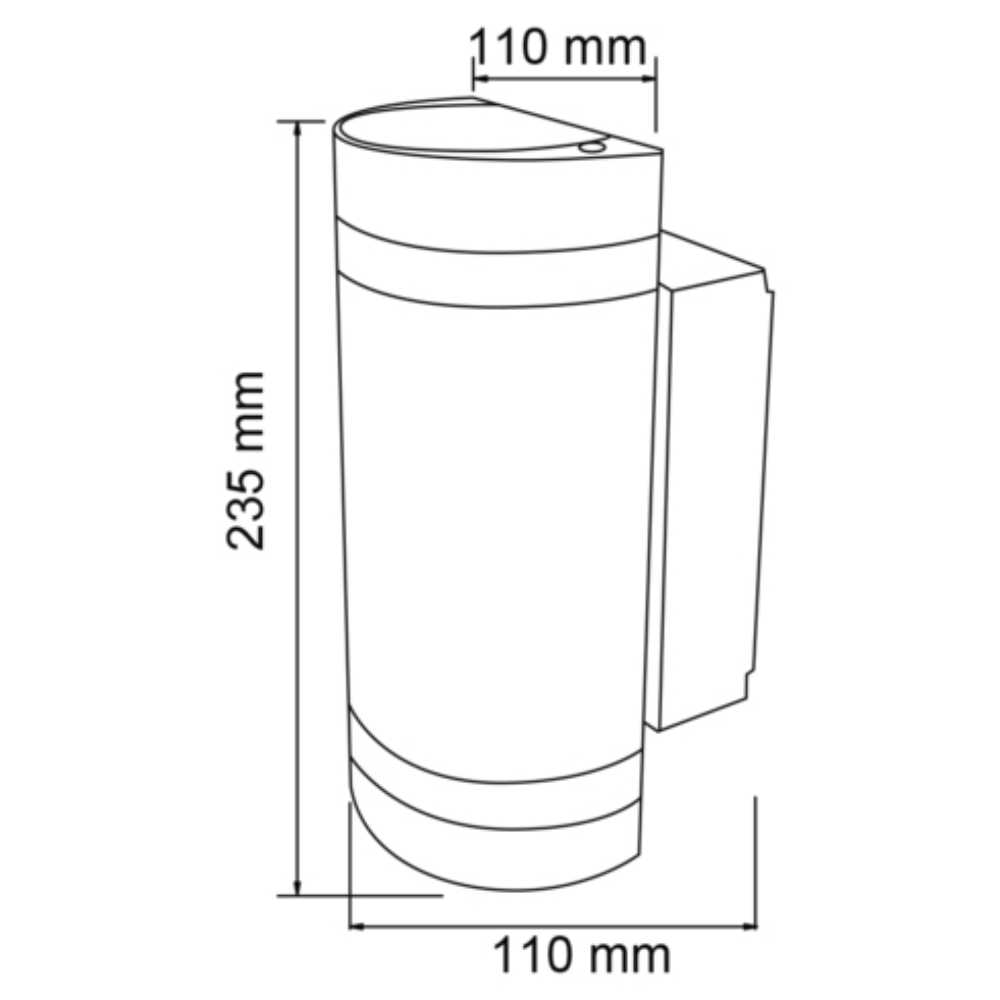 LÁMPARA DE EXTERIOR TOLEDO TECNOLITE PARA SOBREPONER BASE GU10 SATINADO