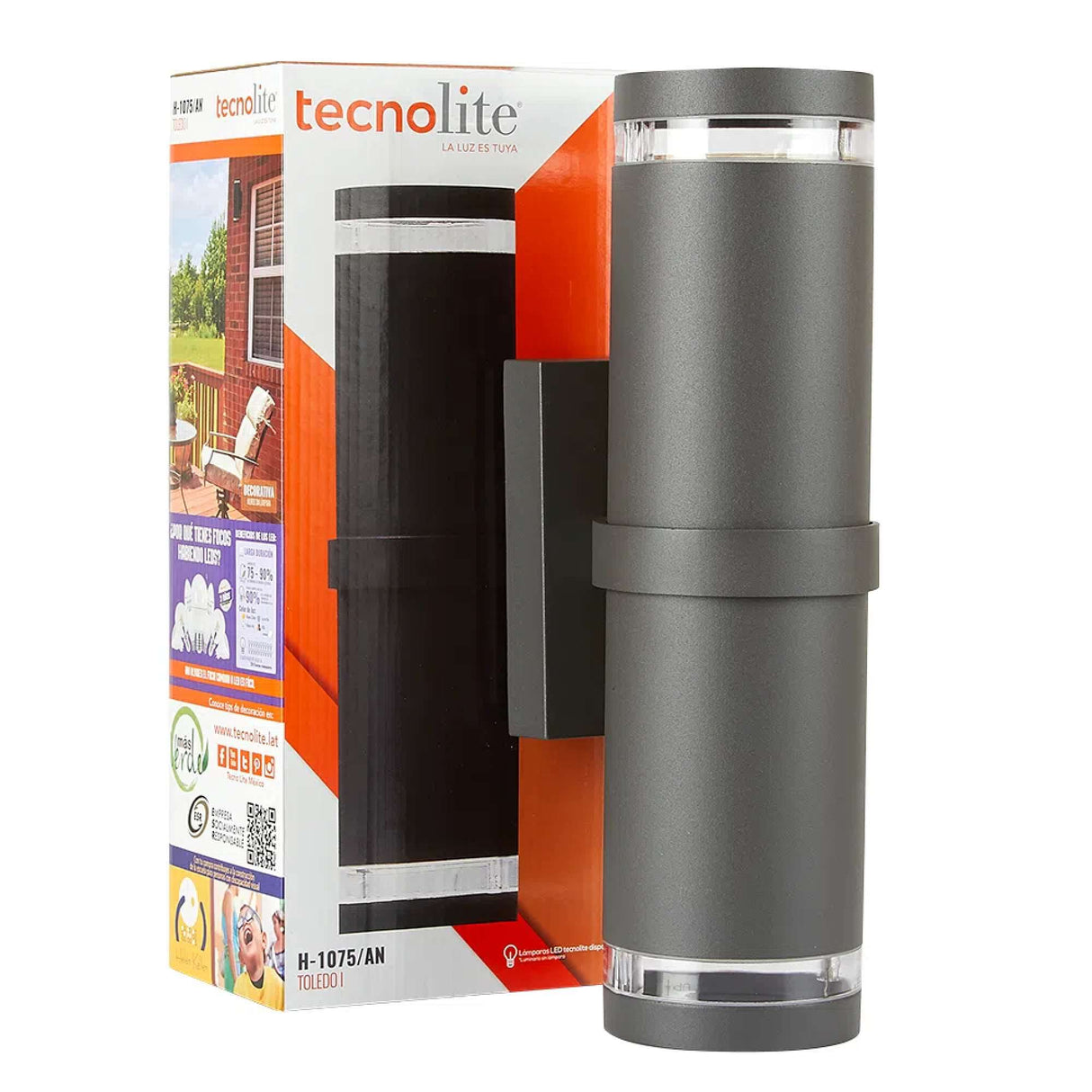 LÁMPARA DE EXTERIOR TOLEDO I TECNOLITE PARA SOBREPONER BASE E27 ANTRACITA