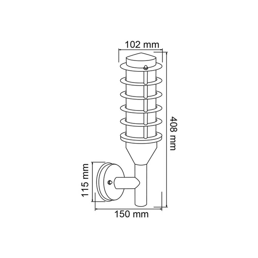 LÁMPARA DE EXTERIOR TREVISO TECNOLITE PARA SOBREPONER BASE E27 ***TECNOLITE HAE***
