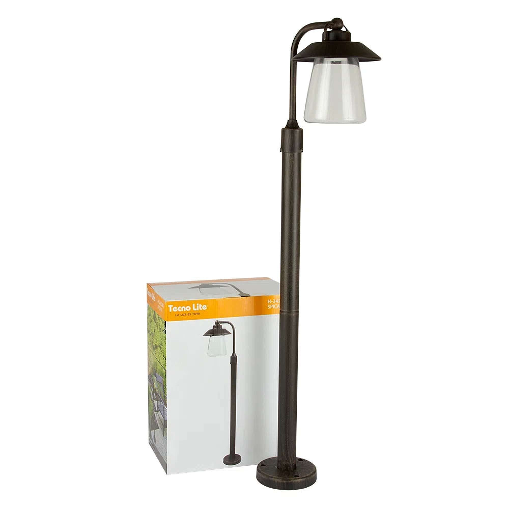 MINI POSTE SPICA II TECNOLITE DE EXTERIOR PARA SOBREPONER BASE E27 *** EXHIBIDO ***