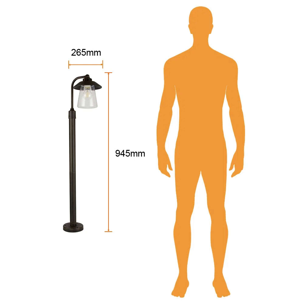 MINI POSTE SPICA II TECNOLITE DE EXTERIOR PARA SOBREPONER BASE E27 *** EXHIBIDO ***
