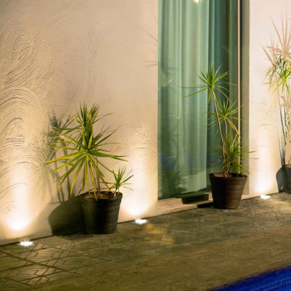 LÁMPARA DE EXTERIOR LED COIMBRA TECNOLITE DE PISO EMPOTRABLE 50W IP65 BASE GX5.3 NO INCLUYE FOCO