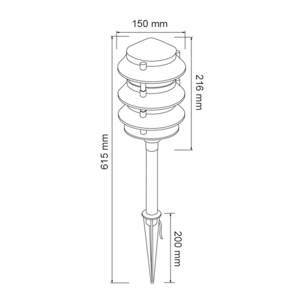MINI POSTE ANTEQUERA TECNOLITE DE EXTERIOR PARA SOBREPONER IP44 BASE E27 VERDE