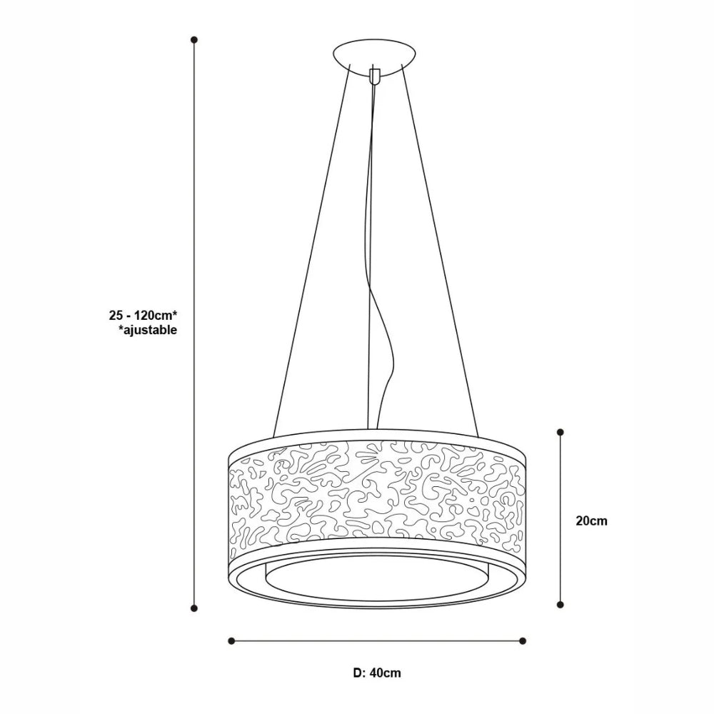LAMPARA COLGANTE INLITE COLOR NEGRO BRILLANTE 60 W 3 LUCES *** HA. LUMI ***