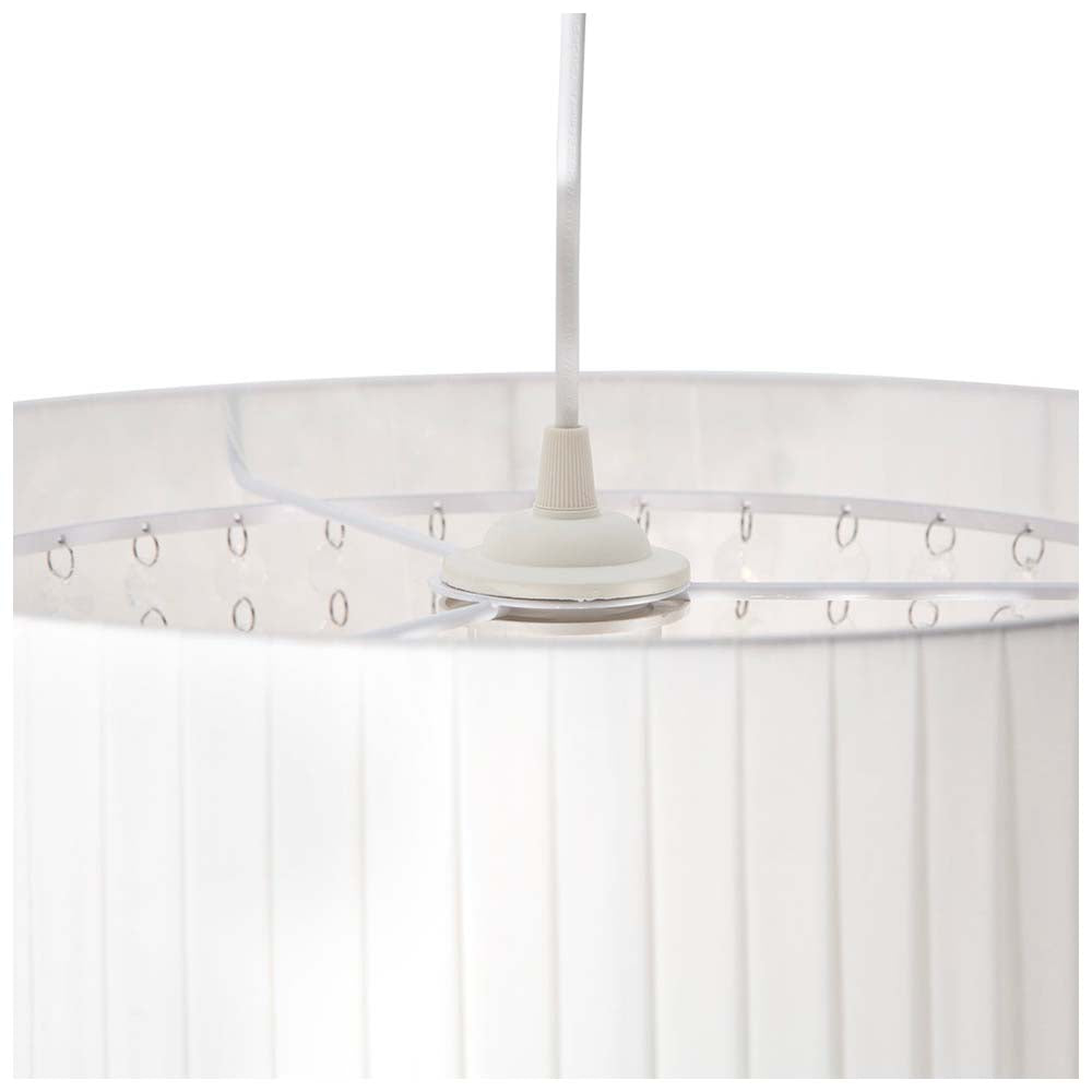 LAMPARA COLGANTE BLANCA E27 60W 1 LUZ 120V 40X42 S/FOCO *** HA. LUMI ***