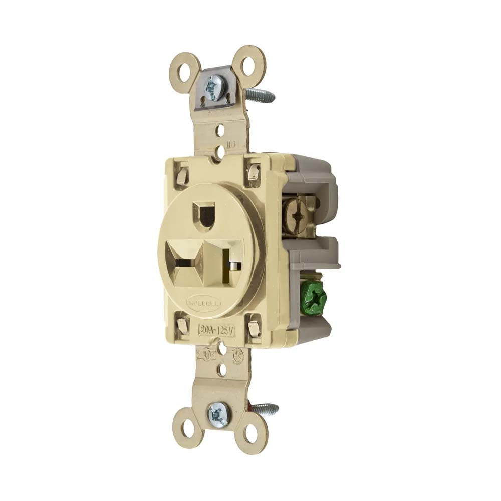 RECEP.SENC.POLAR.20A/250V.MARFIL OJO CHINO SERV.PES. HBL5461I WIRING