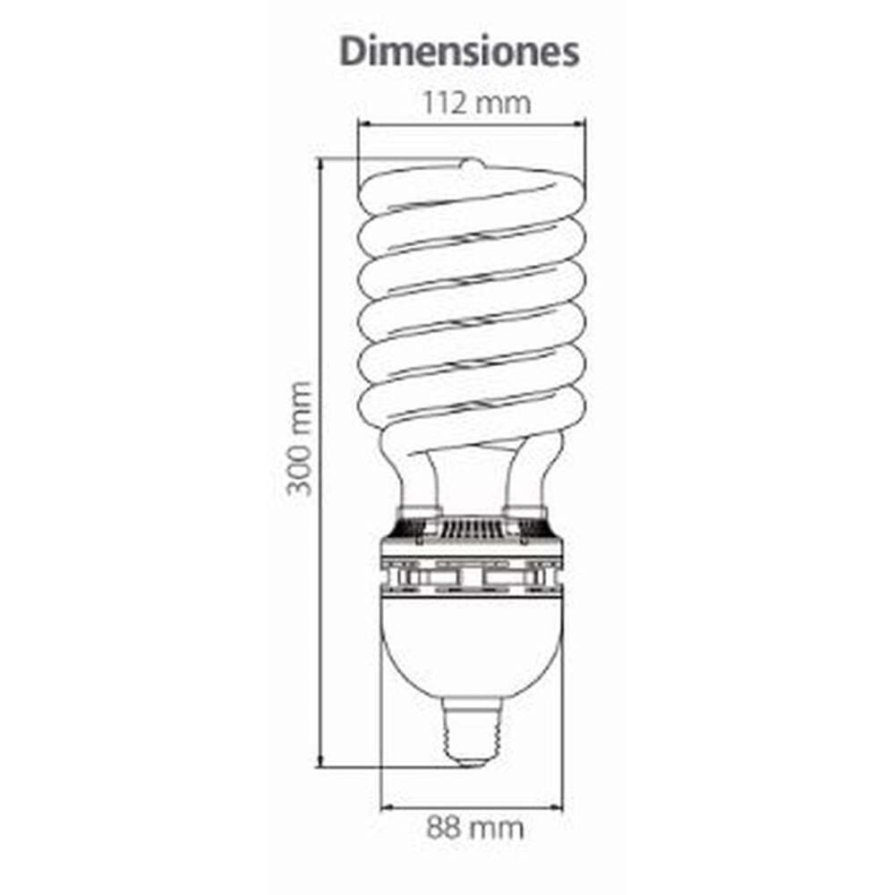 FOCO FLUORESCENTE TECNOLITE 100W LUZ DE DÍA BASE E27