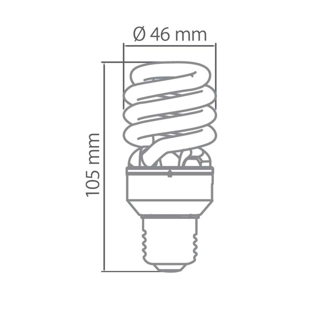 FOCO FLUORESCENTE TECNOLITE 13W LUZ SUAVE CÁLIDA BASE E27