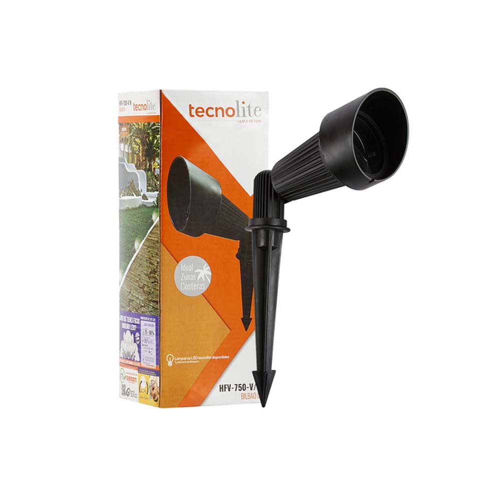LÁMPARA DE EXTERIOR TECNOLITE BILBAO III PARA SOBREPONER O ESTACA BASE GX5.3 IP44 NO INCLUYE FOCO