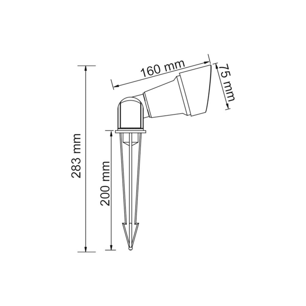 LÁMPARA DE EXTERIOR TECNOLITE BILBAO III PARA SOBREPONER O ESTACA BASE GX5.3 IP44 NO INCLUYE FOCO