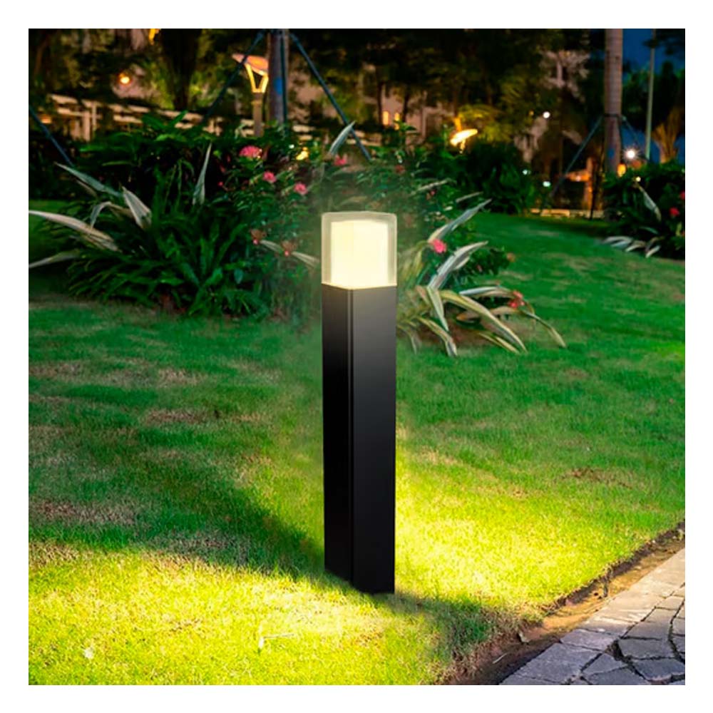 MINI POSTE LED OBELIX III TECNOLITE DE EXTERIOR PARA SOBREPONER 13W LUZ SUAVE CÁLIDA