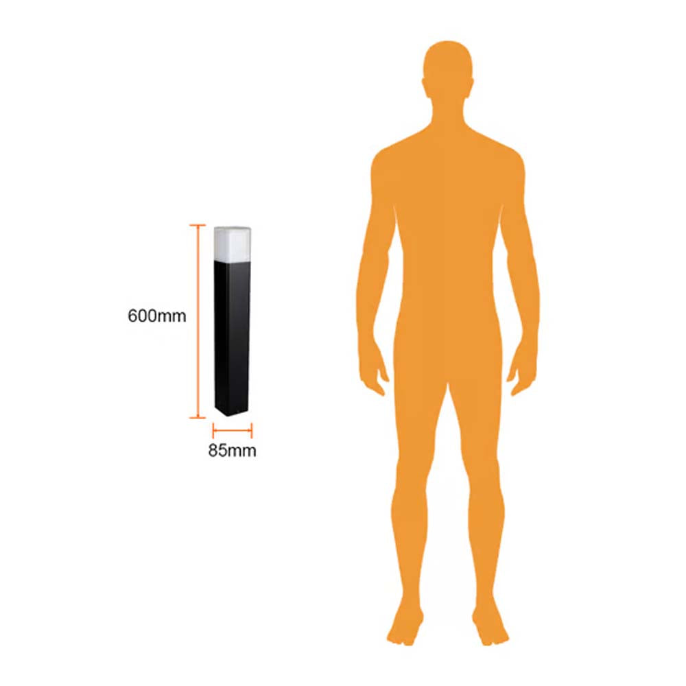 MINI POSTE LED OBELIX III TECNOLITE DE EXTERIOR PARA SOBREPONER 13W LUZ SUAVE CÁLIDA