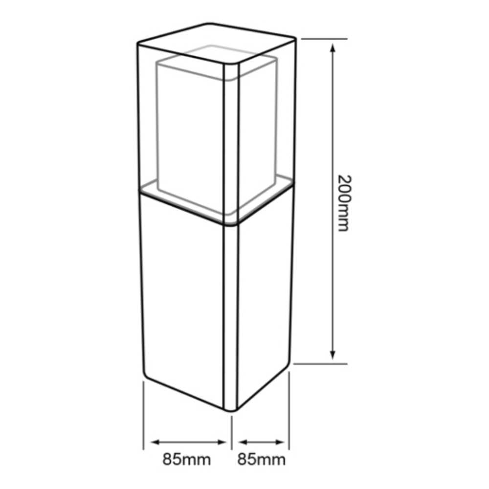MINI POSTE LED OBELIX IV TECNOLITE DE EXTERIOR PARA SOBREPONER 13W LUZ SUAVE CÁLIDA