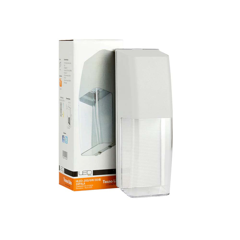 LUMIN. EXT. LED 6W 100-240V 3000K BLANCO ***TECNOLITE HAE***