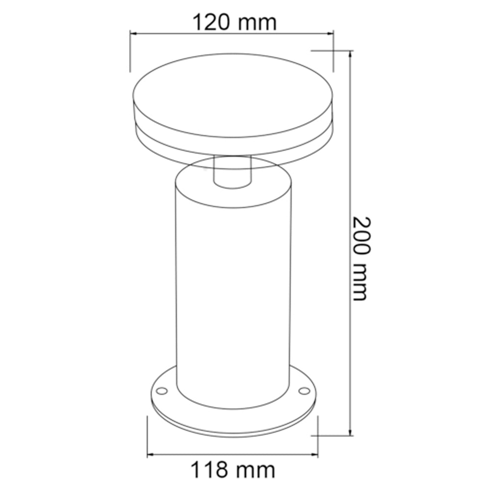 MINI POSTE LED ALORA I TECNOLITE DE EXTERIOR PARA SOBREPONER 7W LUZ SUAVE CÁLIDA