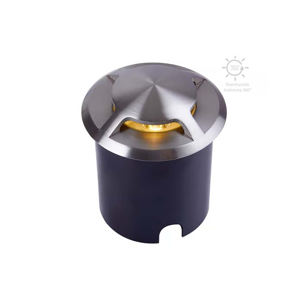LAMPARA DE EXTERIOR LED CALGARY TECNOLITE DE PISO EMPOTRABLE 3W LUZ SUAVE CALIDA IP44 LED INTEGRADO