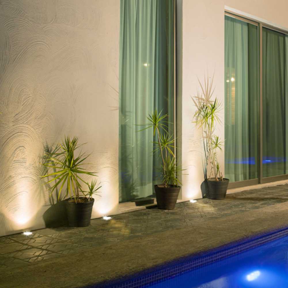 LAMPARA DE PISO LED EMPOTRABLE EXTERIOR 10 W LUZ CALIDA BRILLANTE IP67 LED INTEGRADO