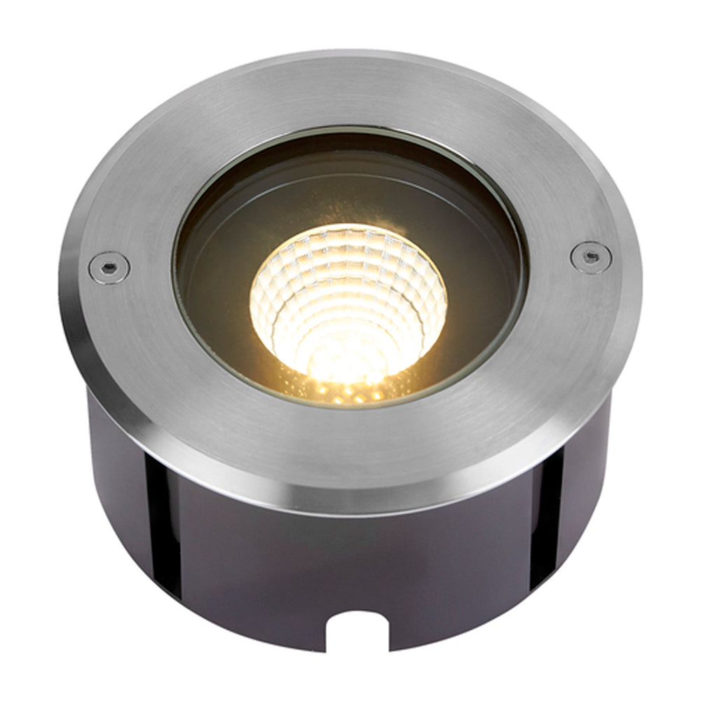 LÁMPARA DE EXTERIOR LED MOMO TECNOLITE DE PISO EMPOTRABLE 14W LUZ SUAVE CÁLIDA IP67 LED INTEGRADO