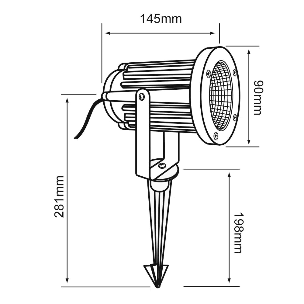 LÁMPARA DE EXTERIOR LED BILBAU I TECNOLITE ESTACA 8W LUZ BLANCA NEUTRA IP65 LED INTEGRADO