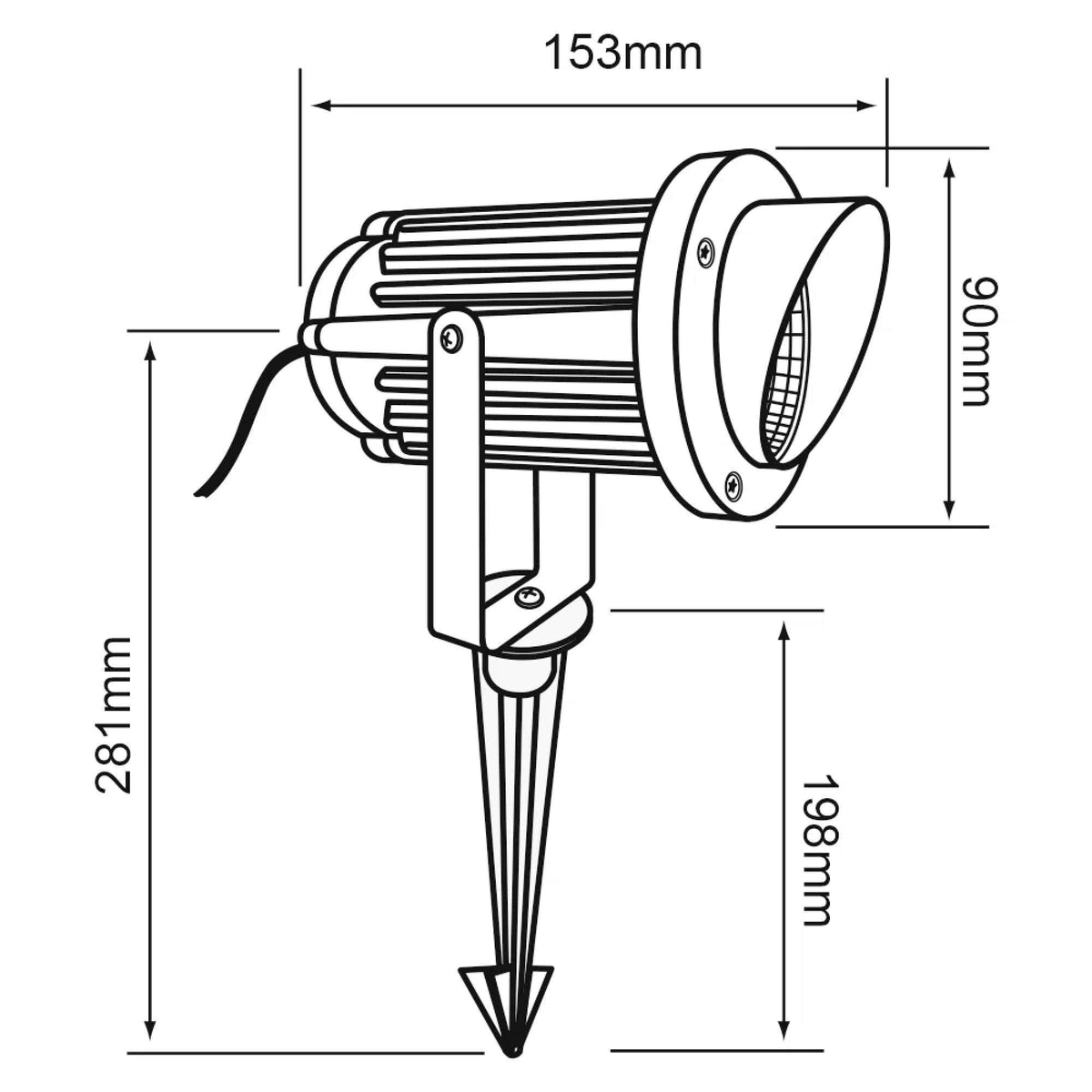 LÁMPARA DE EXTERIOR LED BILBAU II TECNOLITE ESTACA 8W LUZ BLANCA NEUTRA IP65 LED INTEGRADO ***TECNOLITE HAE***