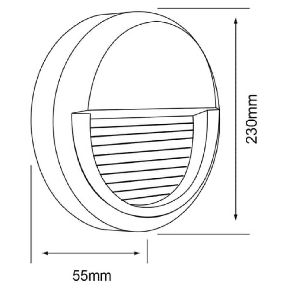 LÁMPARA DE EXTERIOR LED TECNOLITE ANSHAN IV PARA SOBREPONER 9.5W LUZ SUAVE CÁLIDA ***HAE2025***