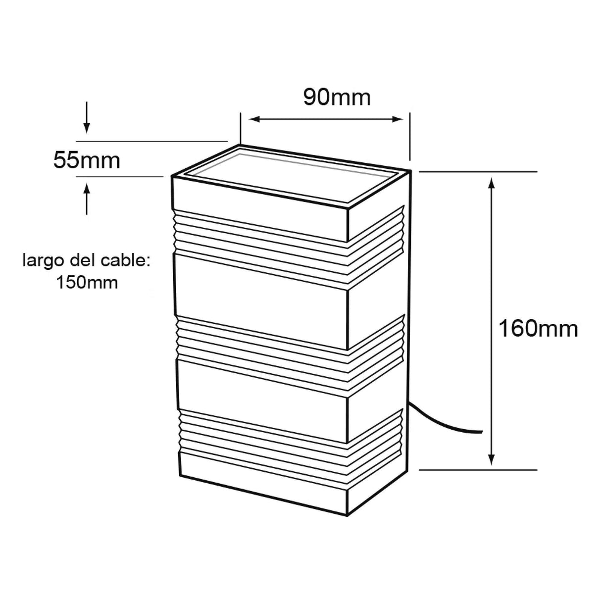 LÁMPARA DE EXTERIOR LED RAWENNA TECNOLITE PARA SOBREPONER 6W LUZ BLANCA NEUTRA
