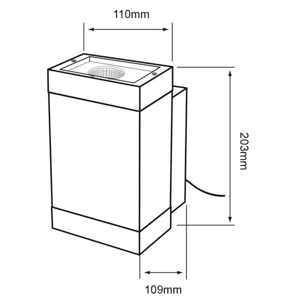LÁMPARA DE EXTERIOR LED BETULA TECNOLITE PARA SOBREPONER 14.5W LUZ SUAVE CÁLIDA