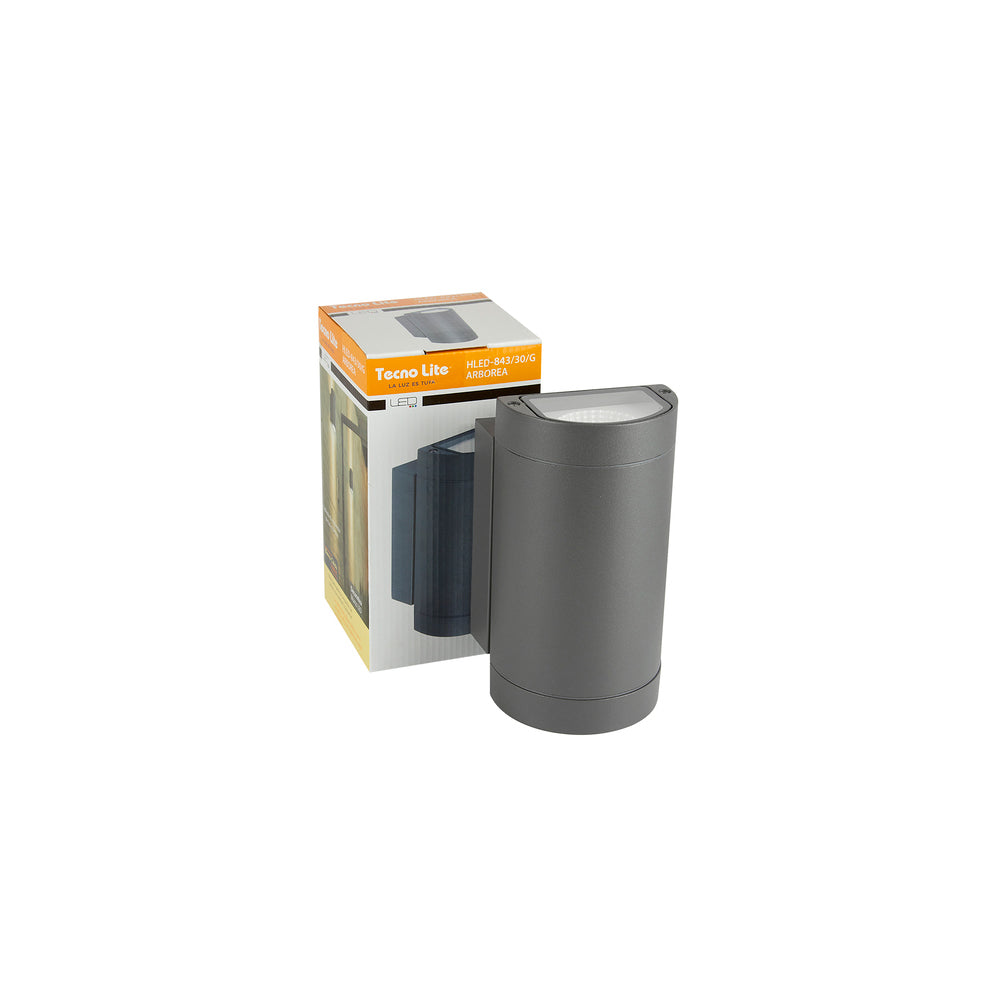 LAMPARA DE EXTERIOR LED PARA SOBREPONER 14.5 W LUZ CALIDA BRILLANTE HLED-843/30/G