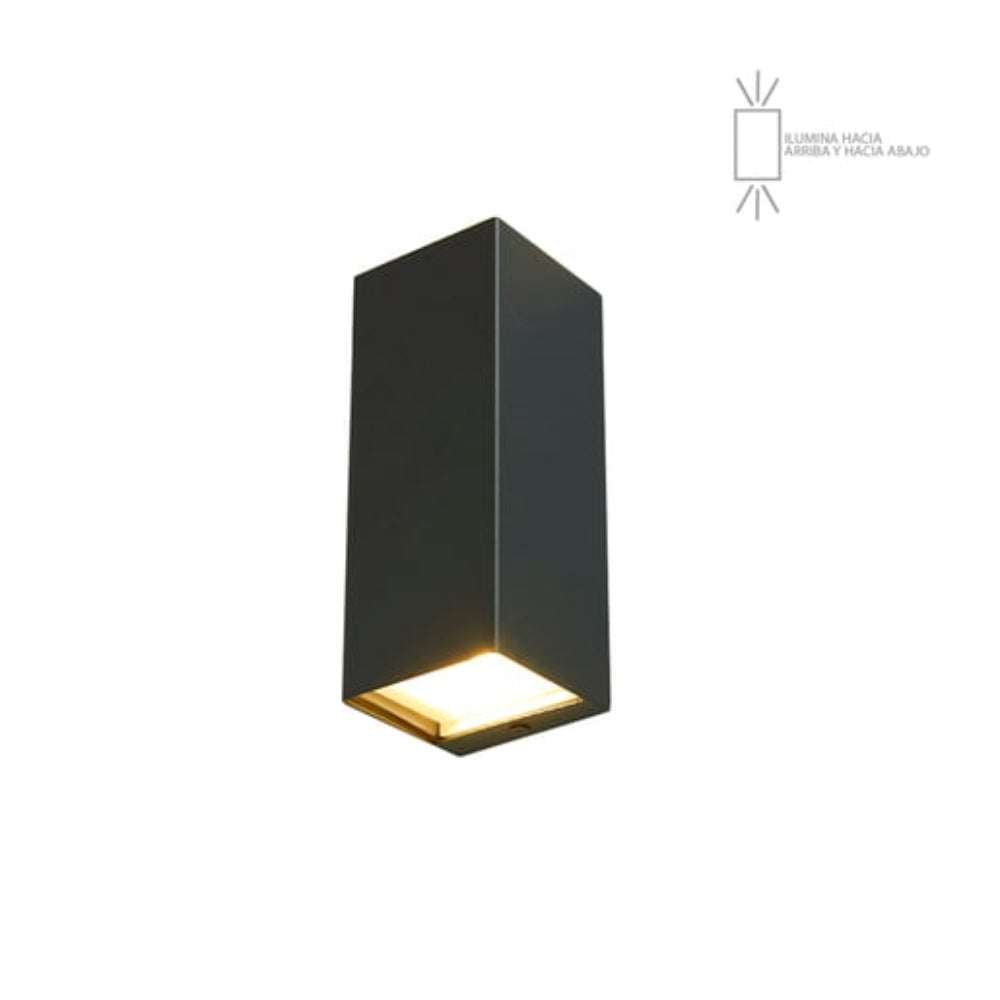 LUMINARIA PARA SOBREPONER EN MURO DE 9W COLOR GRIS HYADUM HLED-847/30/G TECNOLITE