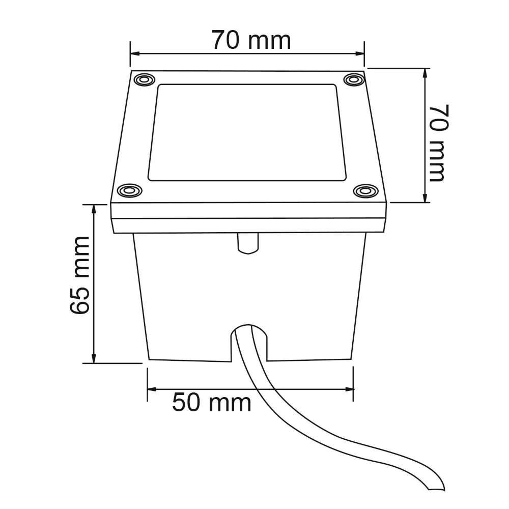 LAMPARA DE EXTERIOR LED PARA EMPOTRAR 0.6 W LUZ CALIDA BRILLANTE