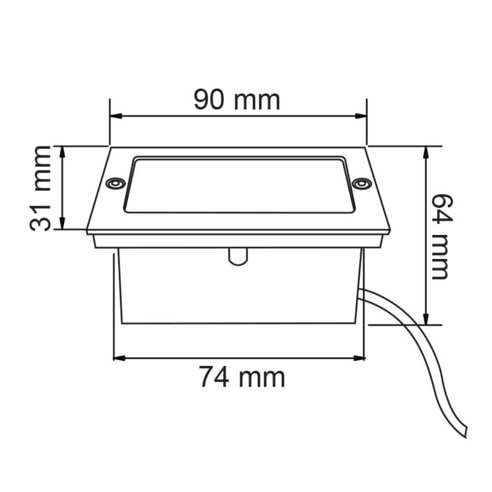 LÁMPARA DE EXTERIOR EMPOTRABLE LED CERDEÑA I TECNOLITE 0.6W LUZ SUAVE CÁLIDA