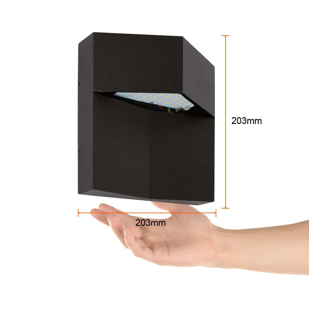 LÁMPARA DE EXTERIOR LED SPECTRUM TECNOLITE PARA SOBREPONER 8W LUZ SUAVE CÁLIDA NEGRO