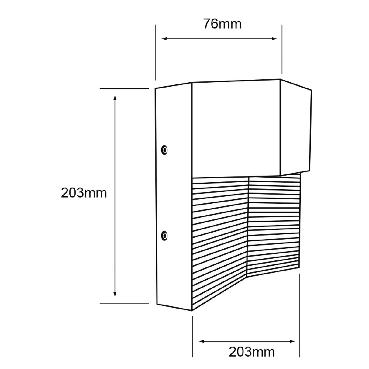 LÁMPARA DE EXTERIOR LED SPECTRUM TECNOLITE PARA SOBREPONER 8W LUZ SUAVE CÁLIDA NEGRO