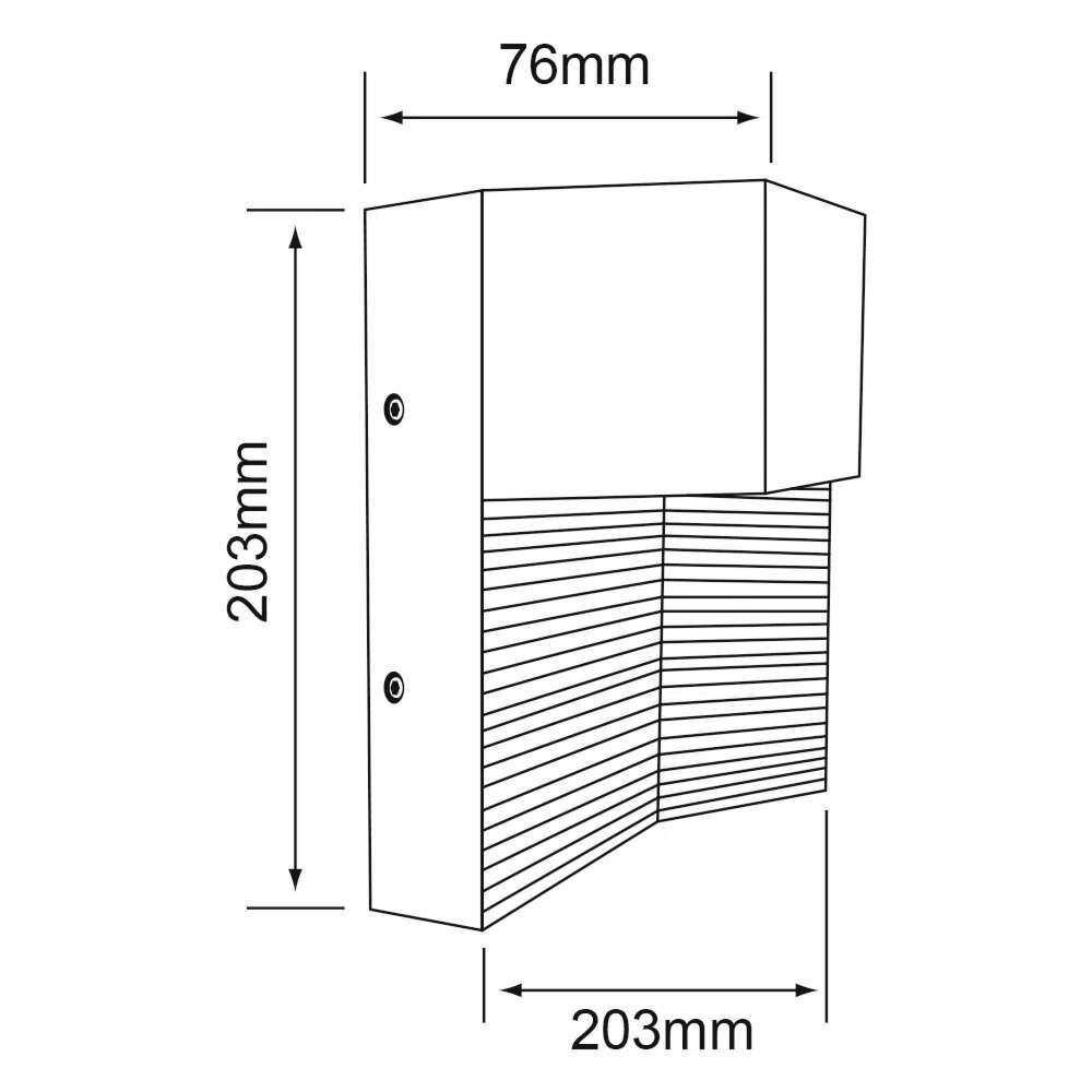 LÁMPARA DE EXTERIOR LED QUADRATA TECNOLITE PARA SOBREPONER 8W LUZ SUAVE CÁLIDA SATINADO