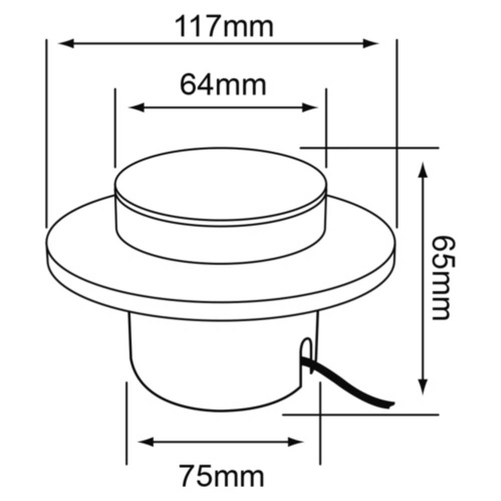 LÁMPARA DE EXTERIOR LED TECNOLITE ESFERIS EMPOTRABLE 6W LUZ SUAVE CÁLIDA