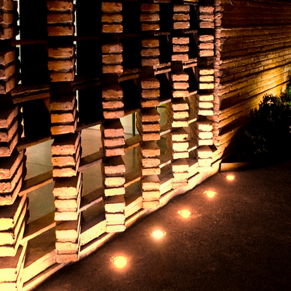 LÁMPARA DE EXTERIOR LED ADANA TECNOLITE DE PISO EMPOTRABLE 5W LUZ SUAVE CÁLIDA IP65 LED INTEGRADO