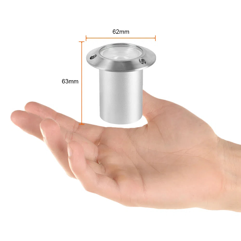 LÁMPARA DE EXTERIOR LED ADANA TECNOLITE DE PISO EMPOTRABLE 5W LUZ SUAVE CÁLIDA IP65 LED INTEGRADO