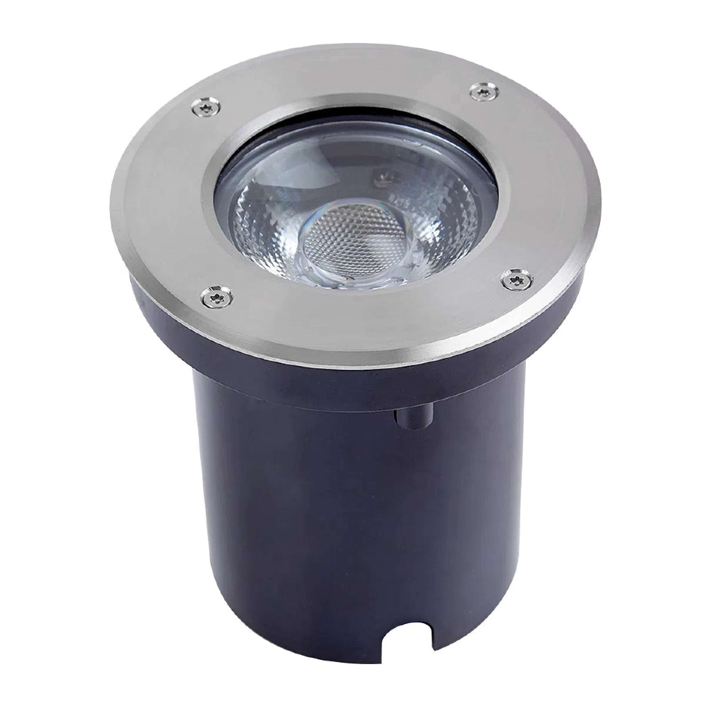 LAMPARA DE PISO LED EMPOTRABLE EXTERIOR 12 W LUZ CALIDA BRILLANTE IP65 LED INTEGRADO