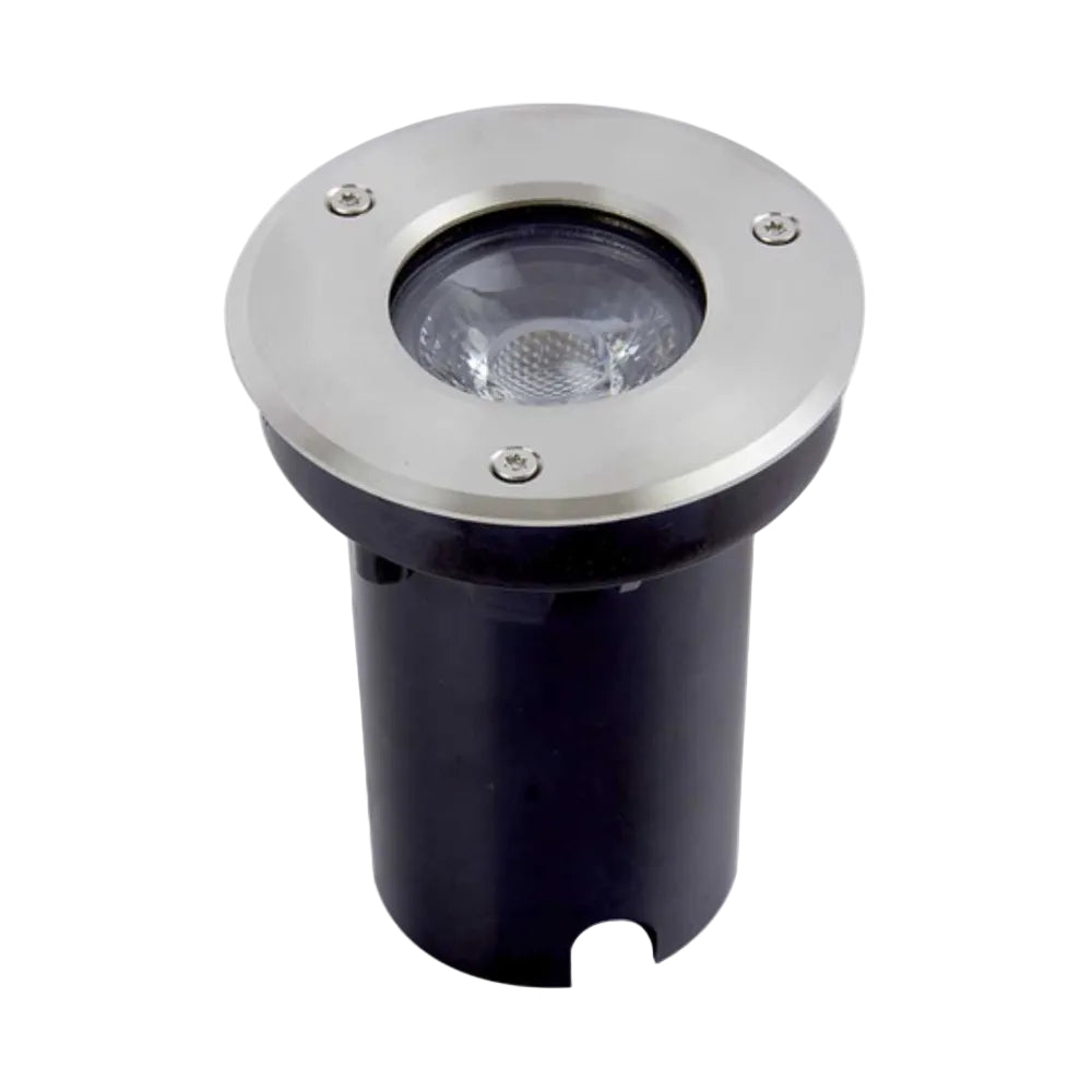 LAMPARA DE PISO LED EMPOTRABLE EXTERIOR 6 W LUZ CALIDA BRILLANTE IP65 LED INTEGRADO