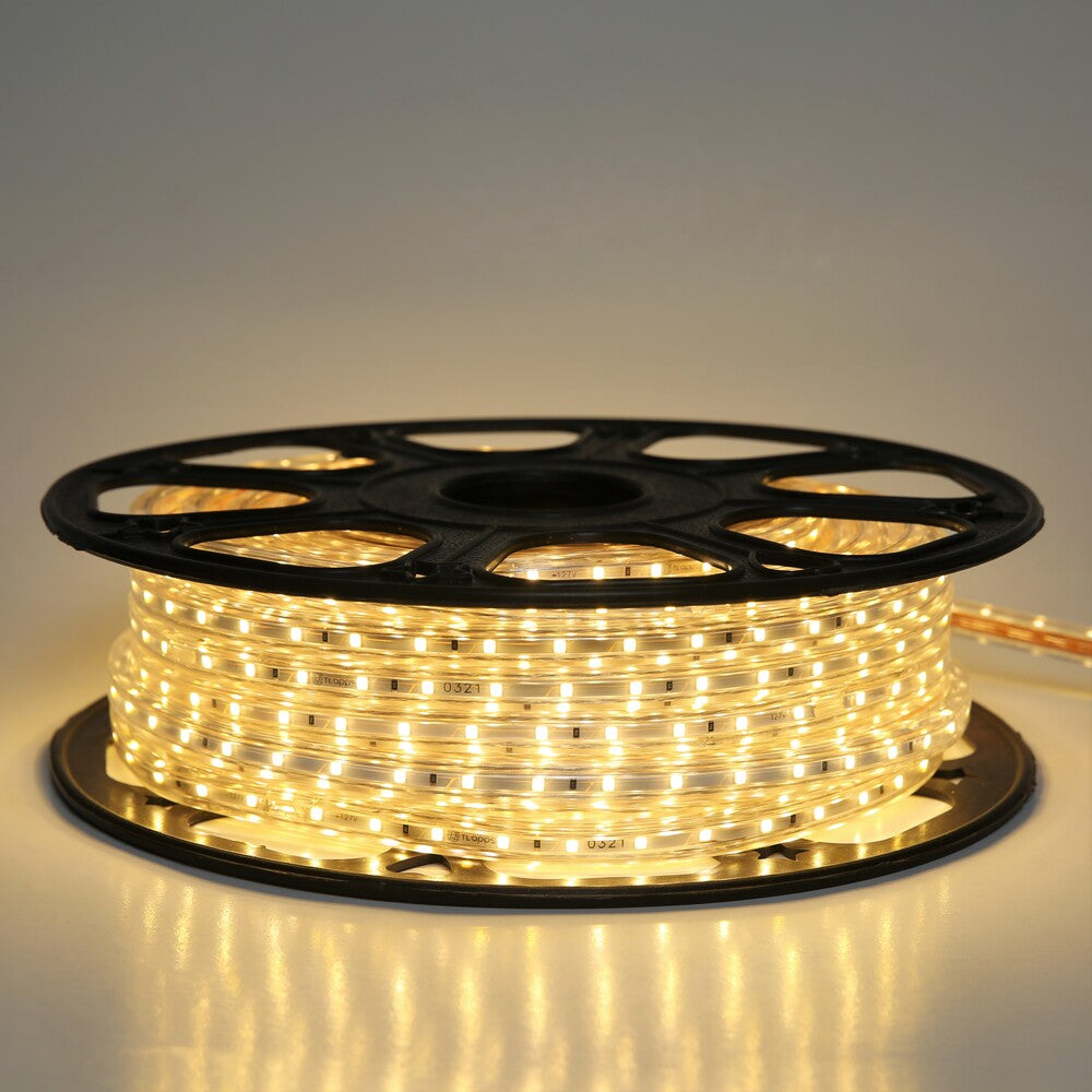 MANGUERA PLANA DE LED 3528 SMD 127V IP65 BLANCO CALIDO H-MLED-2835SMD-127V/BC MCA TECNOLITE