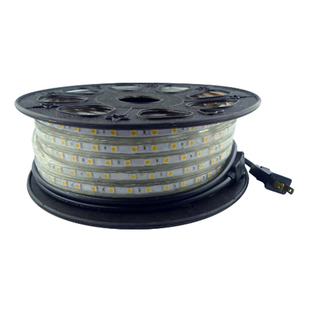 MANGUERA PLANA LED 5050 SMD 127V IP65 LUZ DE DIA 25 MTS
