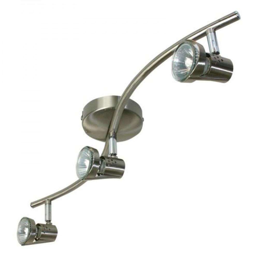 LUM RIEL CURVO HALOGENO GU10 3 LUCES DIRIGIBLE SATIN CALUX ***HAE2025***