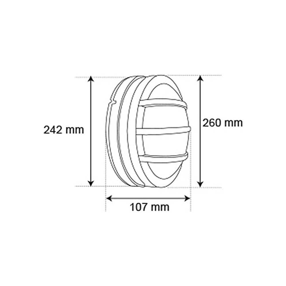 LUMIN. EXT. ARB. BASE MED ALUM. GRIS ***TECNOLITE HAE***