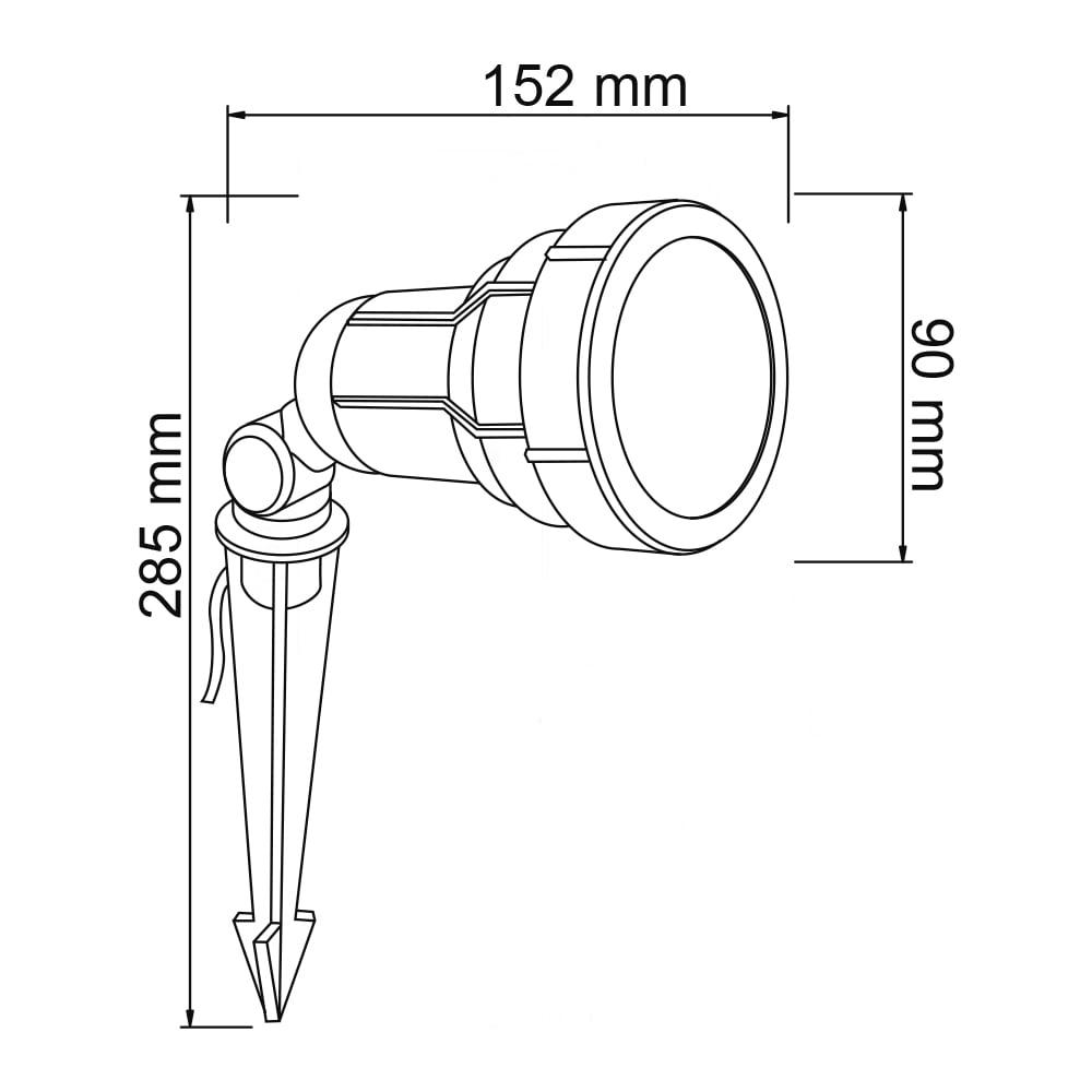 LÁMPARA DE EXTERIOR BILAR TECNOLITE ESTACA BASE E27