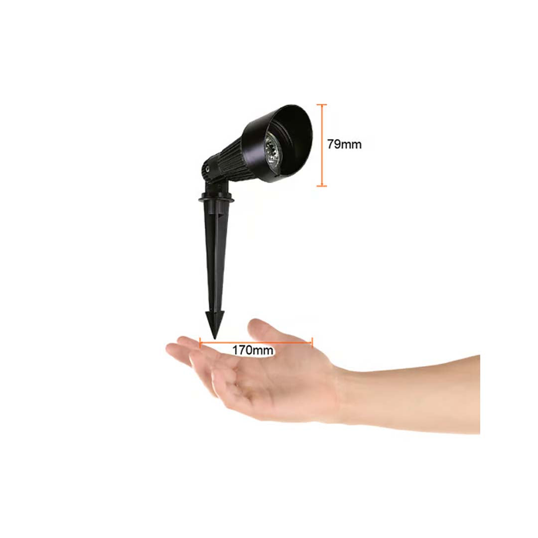 LAMPARA CON ESTACA JARDIN POTENCIA MAX. 50 W 1 BASE GU10 IP44 IK06 NO INCLUYE FOCO H-750-V/N